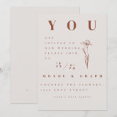 結婚式招待状アート 招待状 (正面/裏面)