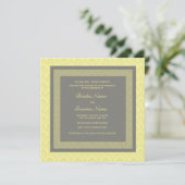 結婚式招待状イエローダマスク 招待状 (スタンド正面)