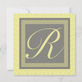 結婚式招待状イエローダマスク 招待状 (裏面)