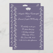 結婚式招待状ウェッジウッドルックラベンダー 招待状 (正面/裏面)
