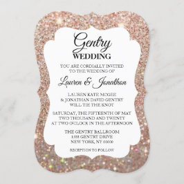 結婚式招待状ウェディングデイファブ – バラ金ゴールド 招待状