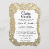 結婚式招待状ウェディングデイファブ – 金ゴールド 招待状 (正面/裏面)