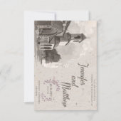 結婚式招待状ウォーターカラー絵画ホテル 招待状 (正面)