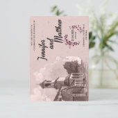 結婚式招待状ウォーターカラー絵画ホテル 招待状 (スタンド正面)