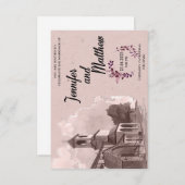 結婚式招待状ウォーターカラー絵画ホテル 招待状 (正面/裏面)