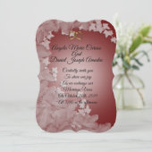 結婚式招待状エレガントとアイビーカスタムの色 招待状 (スタンド正面)