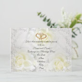 結婚式招待状エレガントのバラ 招待状 (スタンド正面)