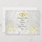 結婚式招待状エレガントのバラ 招待状 (裏面)