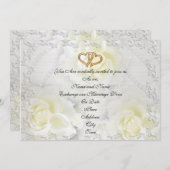 結婚式招待状エレガントのバラ 招待状 (正面/裏面)