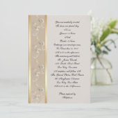 結婚式招待状エレガントエンボスルック・キャンバス、 招待状 (スタンド正面)