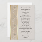 結婚式招待状エレガントエンボスルック・キャンバス、 招待状 (正面/裏面)