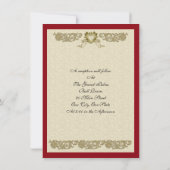 結婚式招待状エレガントカスタム設計 招待状 (裏面)