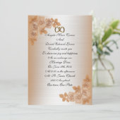 結婚式招待状エレガントサテンルックバラ 招待状 (スタンド正面)