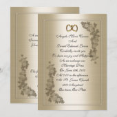 結婚式招待状エレガントサテンルック 招待状 (正面/裏面)