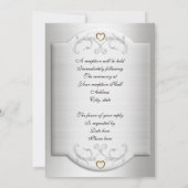 結婚式招待状エレガントサテン様顔 招待状 (裏面)