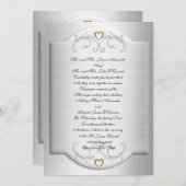 結婚式招待状エレガントサテン様顔 招待状 (正面/裏面)