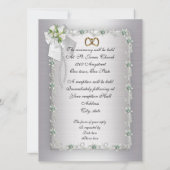 結婚式招待状エレガントサテン様顔 招待状 (裏面)