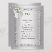 結婚式招待状エレガントサテン様顔 招待状 (正面/裏面)