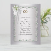 結婚式招待状エレガントサテン様顔 招待状 (スタンド正面)