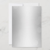 結婚式招待状エレガントシルバーフェイクグリッター 招待状 (裏面)