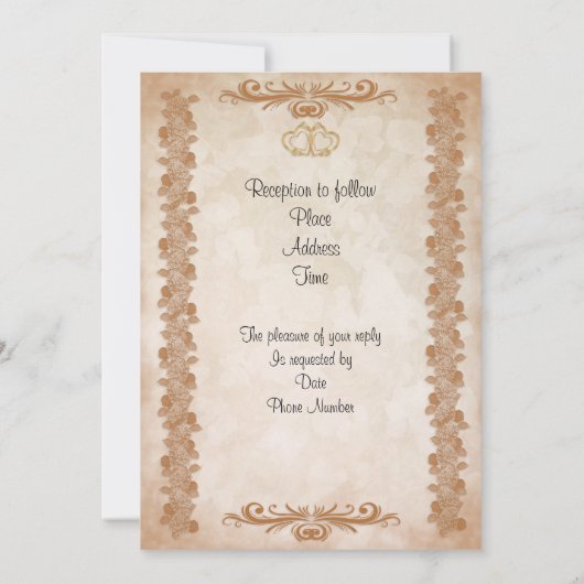 結婚式招待状エレガントフォーマルフローラ 招待状 (裏面)