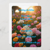 結婚式招待状エレガントフローラ素朴ボー 招待状 (正面/裏面)