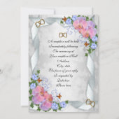 結婚式招待状エレガントランとリボン 招待状 (裏面)