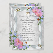 結婚式招待状エレガントランとリボン 招待状 (正面/裏面)