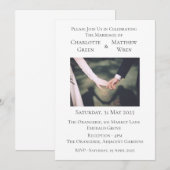 結婚式招待状エレガント保持手 招待状 (正面/裏面)