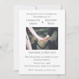 結婚式招待状エレガント保持手 招待状