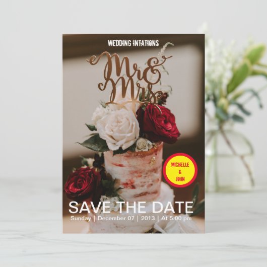 結婚式招待状エレガント映画の表紙 招待状 (スタンド正面)