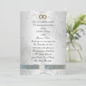 結婚式招待状エレガント白フローラ 招待状 (スタンド正面)