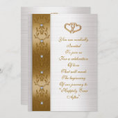 結婚式招待状エレガント縁ど金ゴールド 招待状 (正面/裏面)