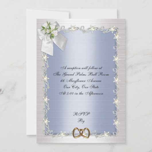 結婚式招待状エレガント 招待状 (裏面)