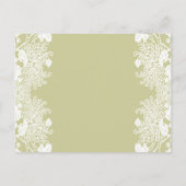 結婚式招待状オリーブグリーンヴィンテージ インビテーションポストカード (裏面)