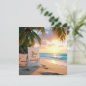 結婚式招待状オンアトロピカルビーチ 招待状 (スタンド正面)