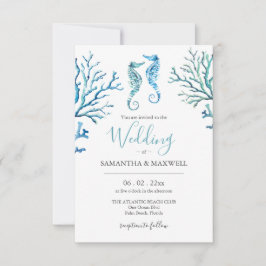 結婚式招待状オンザバジェットビーチ乗馬 招待状