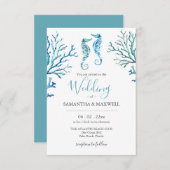 結婚式招待状オンザバジェットビーチ乗馬 招待状 (正面/裏面)