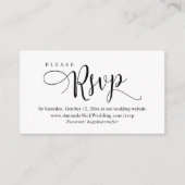 結婚式招待状オンラインRSVP、スクリプモダントカード エンクロージャーカード (正面)