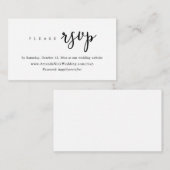 結婚式招待状オンラインRSVP、スクリプモダントカード エンクロージャーカード (正面/裏面)