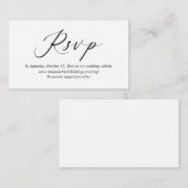 結婚式招待状オンラインRSVP、スクリプモダントカード エンクロージャーカード (正面/裏面)