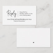 結婚式招待状オンラインRSVP、テーマカジュアルカード エンクロージャーカード (正面/裏面)
