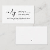 結婚式招待状オンラインRSVP、テーマカジュアルカード エンクロージャーカード (正面/裏面)
