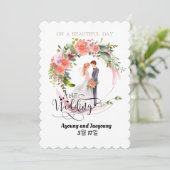 結婚式招待状カスタマイズ。幸せな日 (スタンド正面)