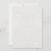 結婚式招待状カスタムホワイトレーステンプレート 招待状 (裏面)