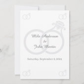 結婚式招待状カスタムリングや輪 招待状 (裏面)