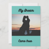 結婚式招待状カップルとサンセットカスタマイズ 招待状 (正面)