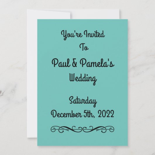 結婚式招待状カップルとサンセットカスタマイズ 招待状 (裏面)