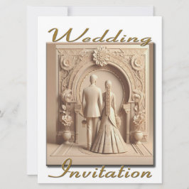 結婚式招待状カップルのアーチ 招待状
