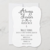 結婚式招待状カップルのシルエット 招待状 (裏面)